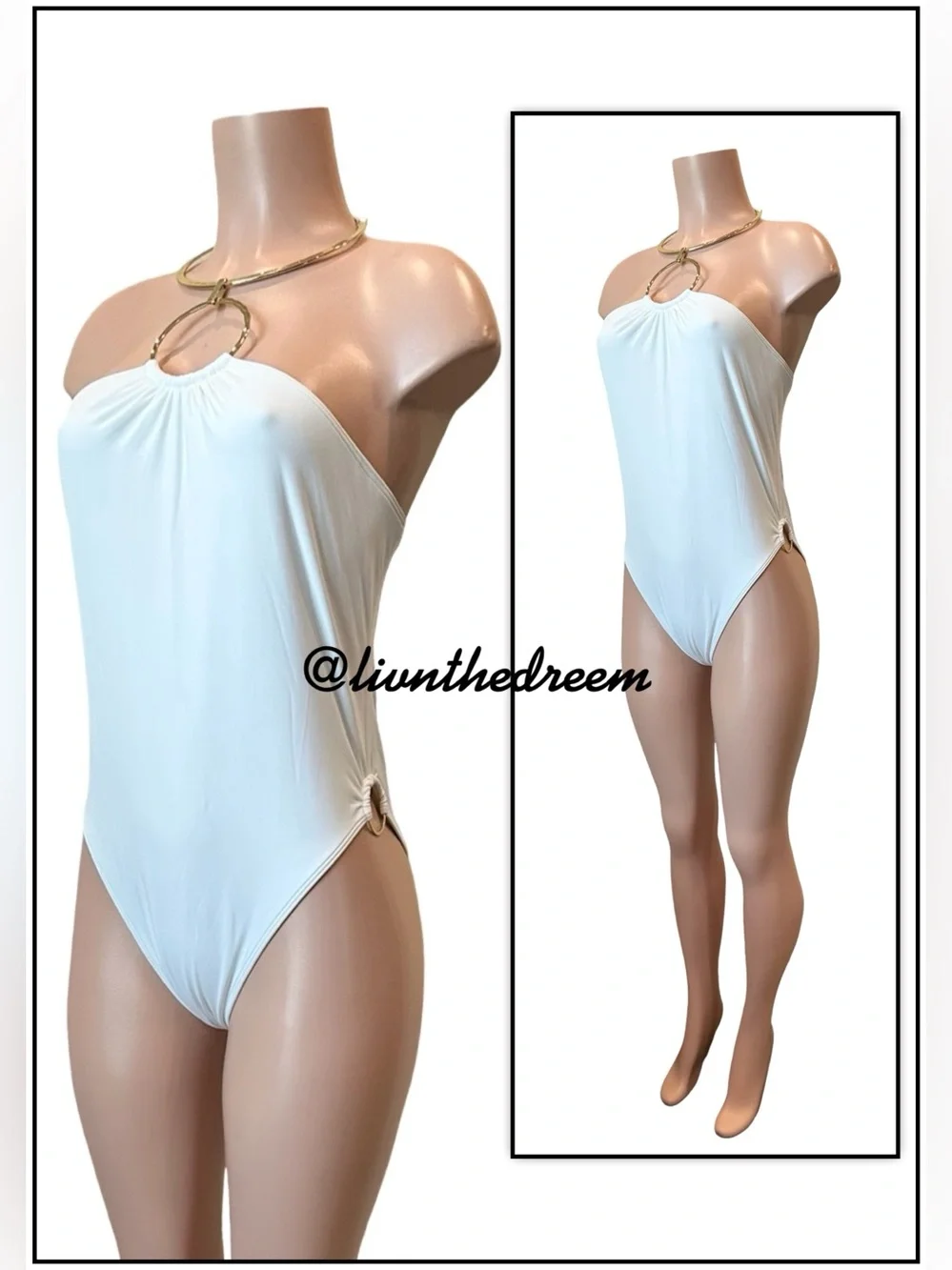 Beach Bunny Jill Collar One Piece swimsuit SZ L